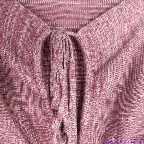 NEW Free People Pink Long Sleeve Knit Flare Pleated Lady Luck Jumpsuit, size S - Picture 4 of 16
